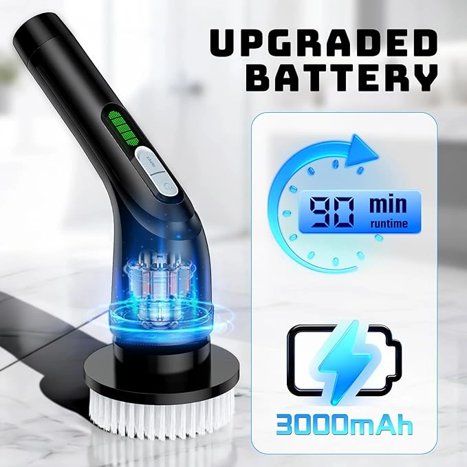 Cordless Electric Spin Scrubber with 7 Brush Heads - Image 3