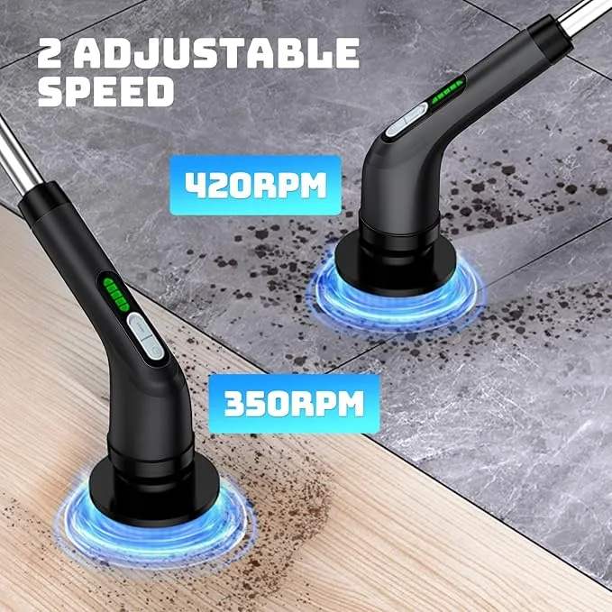 Cordless Electric Spin Scrubber with 7 Brush Heads - Image 2